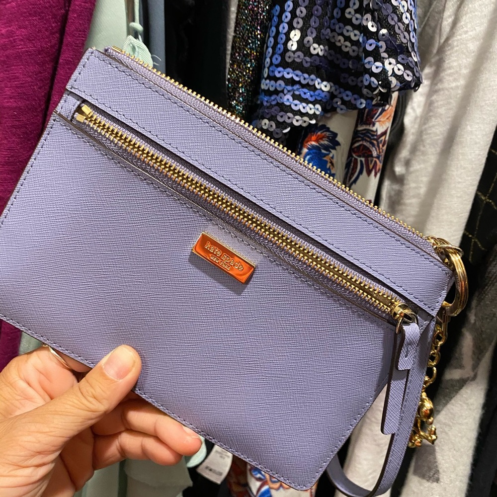 Kate spade pouch wristlet pouchette violet purple